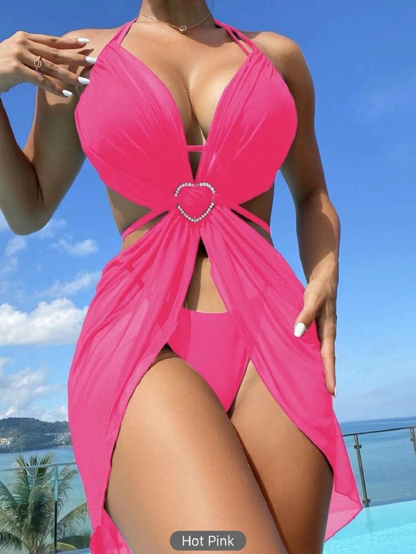 Chic 3-Piece Halter Neck Bikini Set for Women