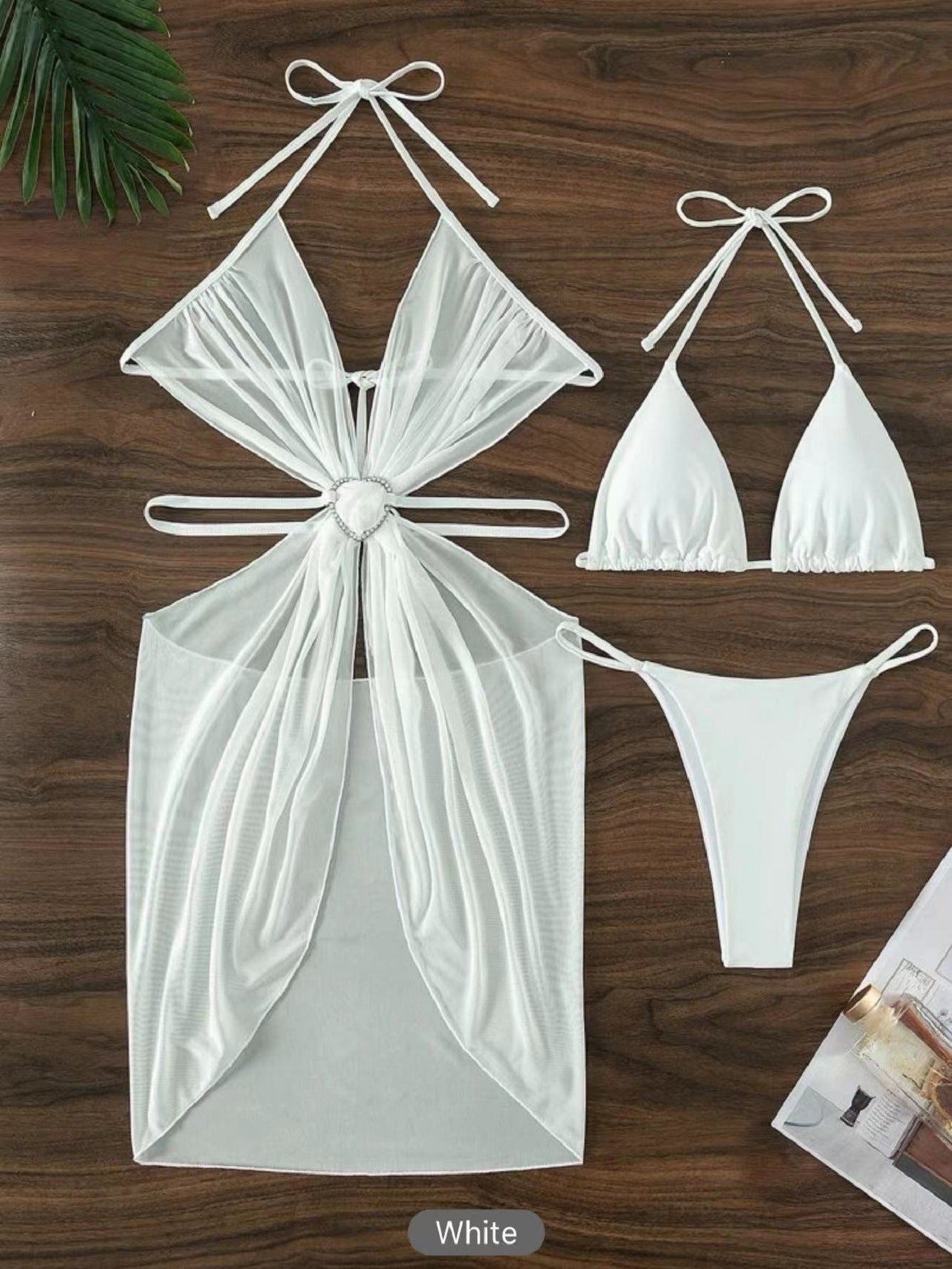 Chic 3-Piece Halter Neck Bikini Set for Women